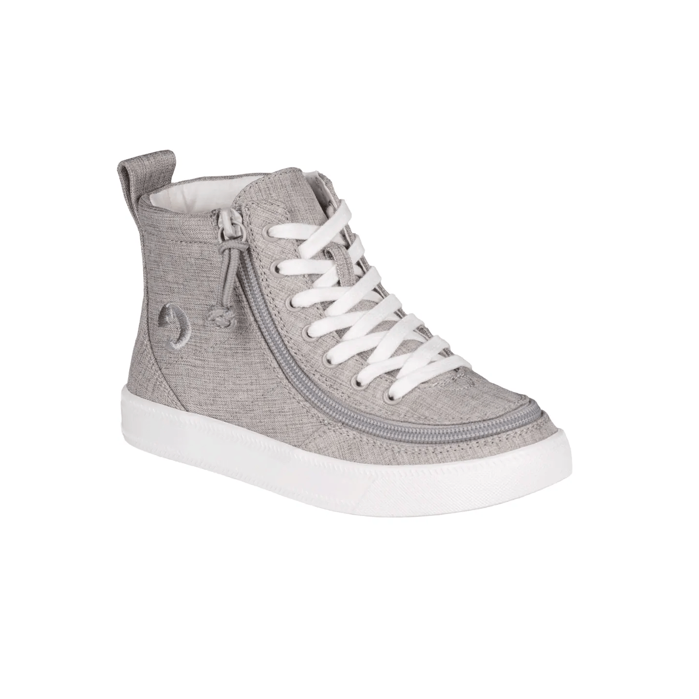 Grey Jersey BILLY Classic Lace Highs, diabetic shoes, plantar fasciitis, bunions, wide feet, extra wide, wheelchair users, orthotics.