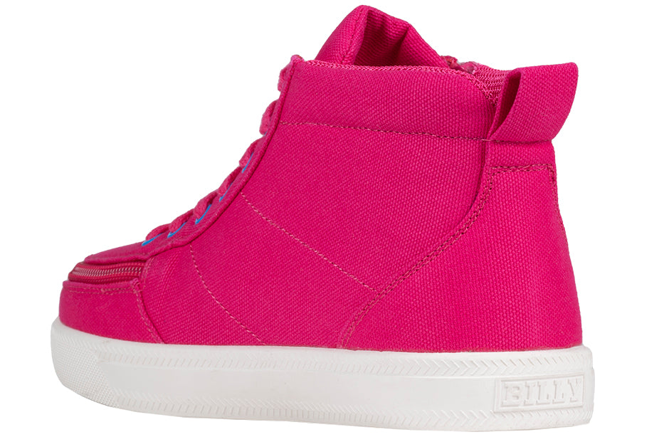 Pink Light Ups BILLY Classic High Tops, diabetic-friendly shoes for wide feet, plantar fasciitis, bunions, and orthotics use.