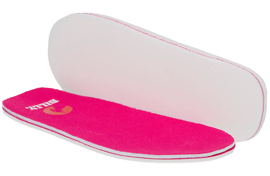 Pink Billy Classic DR High Tops shoe insoles, designed for diabetes, plantar fasciitis, bunions, wide feet, wheelchair use, and orthotics.
