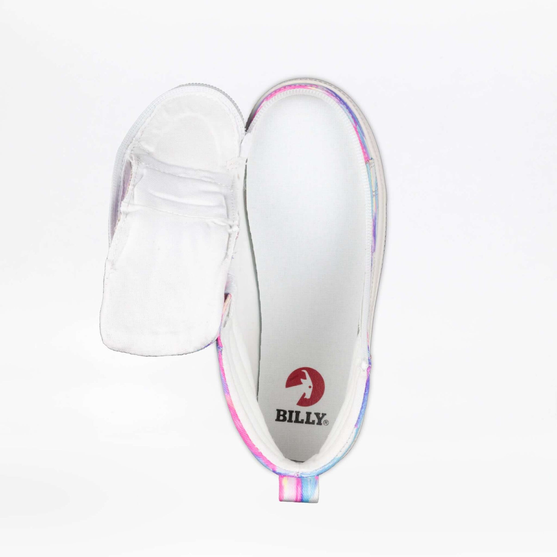 Top view of Summer Breeze BILLY CS 2.0 High Top shoe with pastel colors, removable insole, suitable for diabetes, plantar fasciitis, wide feet.