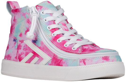 Pink Watercolor BILLY CS High Tops 2.0, shoes for diabetics, plantar fasciitis, bunions, wide, extra wide feet, orthotics, wheelchair use