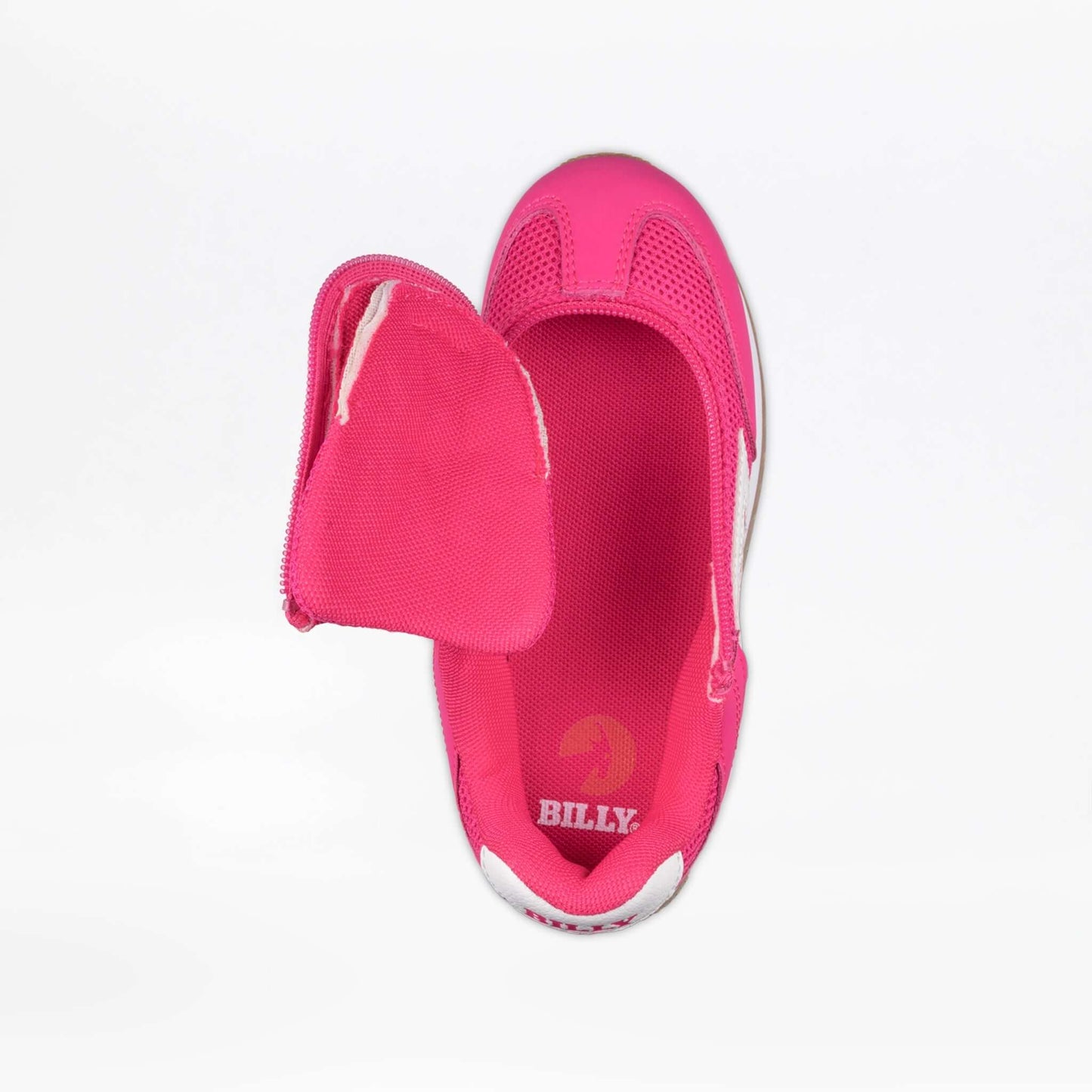 Fuchsia BILLY Retro Jogger shoe, ideal for diabetic, plantar fasciitis, bunions, wide feet, wheelchair users, and orthotics.