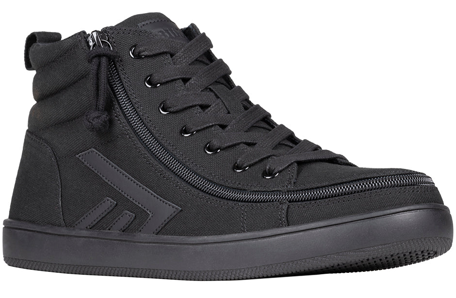 Men's Black High Tops, BILLY CS 2.0, ideal for diabetes, plantar fasciitis, bunions, wide feet, wheelchair use, orthotics support.