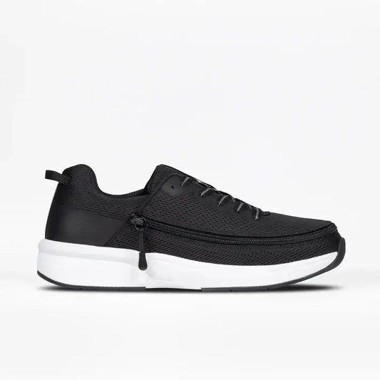 Men's BILLY Limitless adaptive shoes, black, for diabetes, plantar fasciitis, sensitive feet, available in wide and extra wide sizes.