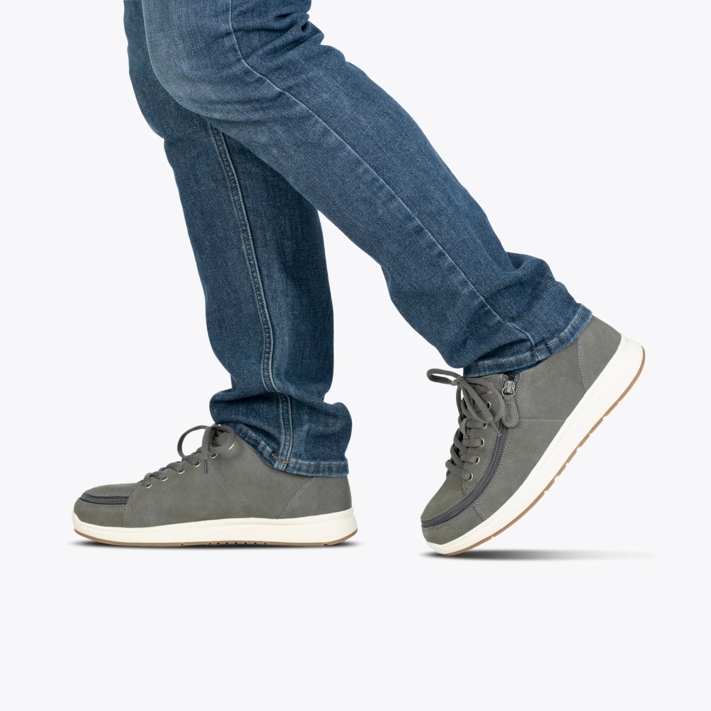 Men's Charcoal Suede BILLY Comfort Plush CPMA Certified AFO-Ready