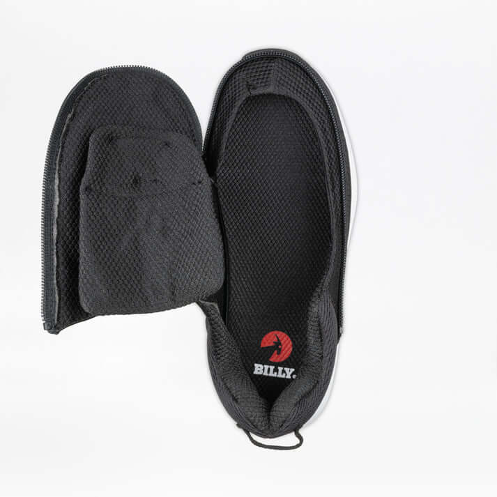 Black BILLY Limitless Comfort Shoes for Diabetes and Plantar Fasciitis, featuring adaptive design for sensitive feet and orthotics.