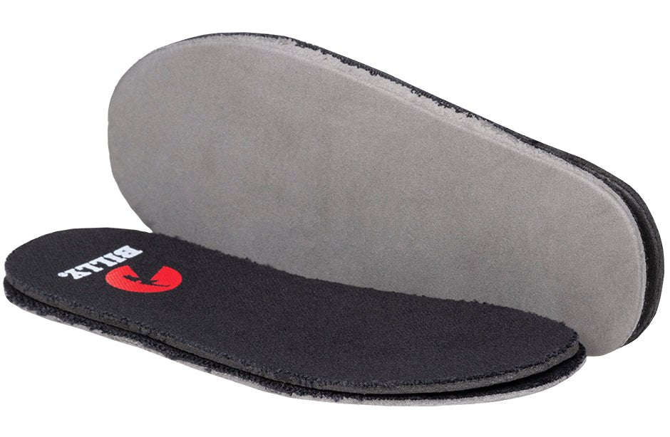 Comfortable durable insoles designed for BILLY leather high tops, suitable for diabetes, plantar fasciitis, and orthotics users.