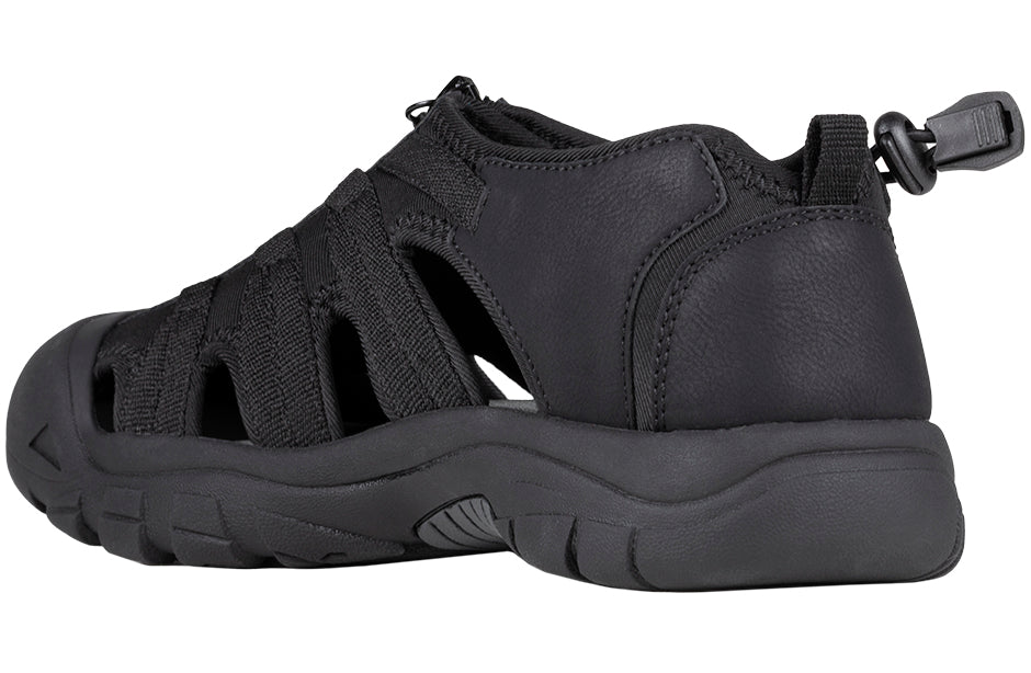 Alt Tag: Women's Black BILLY River Sandals for Diabetes, Plantar Fasciitis, Bunions, Wide Feet, Wheelchair Use, and Orthotics support.