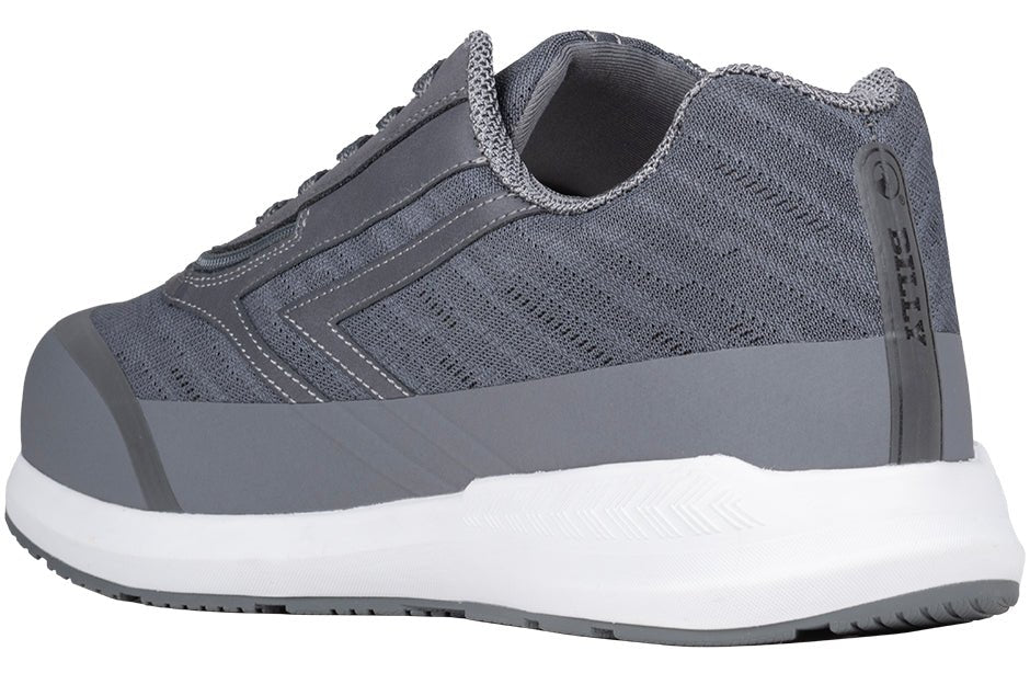 Men's Charcoal BILLY Goat AFO-Friendly Shoe with zipper, ideal for diabetes, plantar fasciitis, orthotics, and wide feet support.