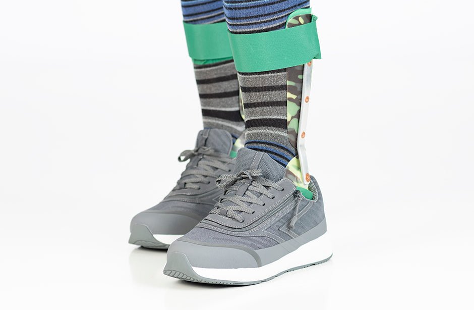 Men's Charcoal BILLY Goat AFO-Friendly Shoes for Diabetes, Plantar Fasciitis, bunions, wide feet and orthotics support.