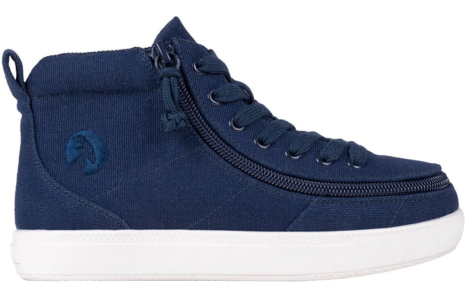 Navy BILLY Classic DR II High Tops, shoes for diabetes, plantar fasciitis, bunions, wide feet, wheelchair use, and orthotics.