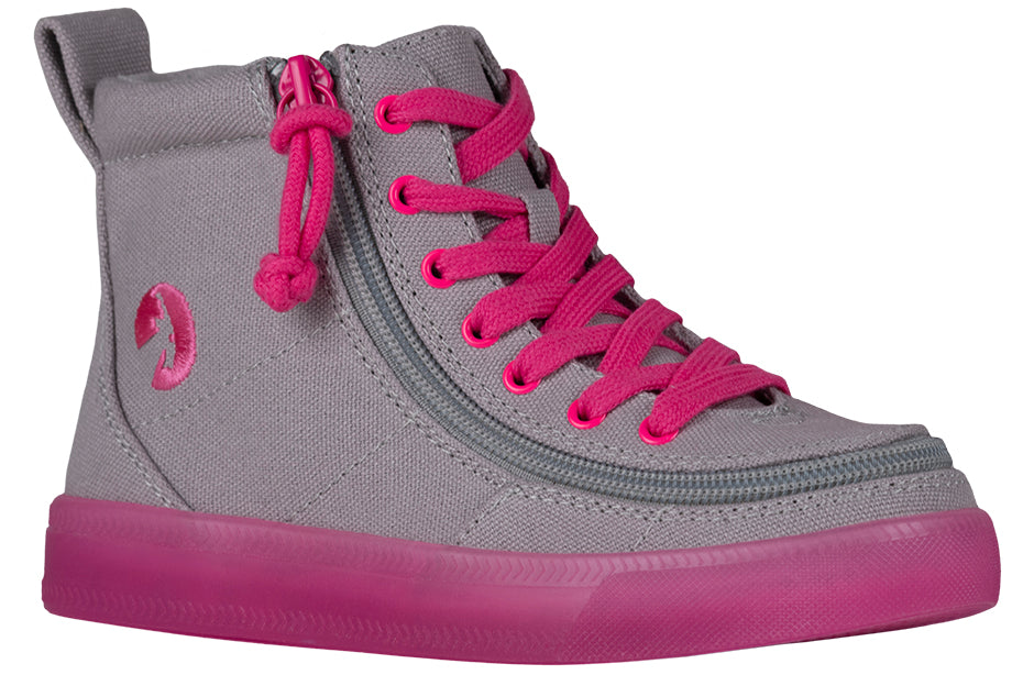 Grey/Pink BILLY Classic Lace High Tops – BILLY Footwear® Canada