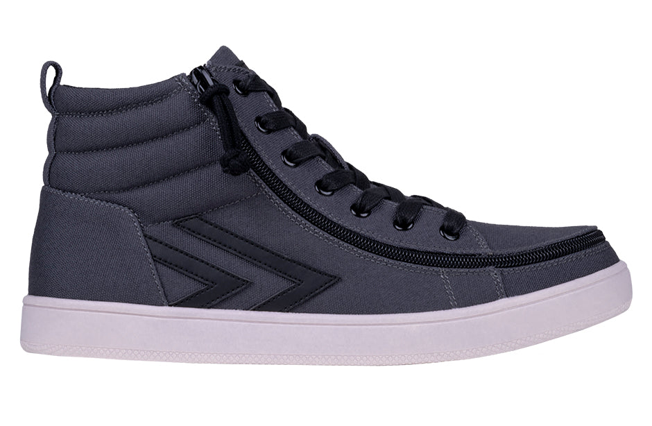 Men's Charcoal/Black BILLY CS 1.0 Sneaker High Tops, shoes for diabetes, plantar fasciitis, bunions, wide and extra wide feet, orthotics.