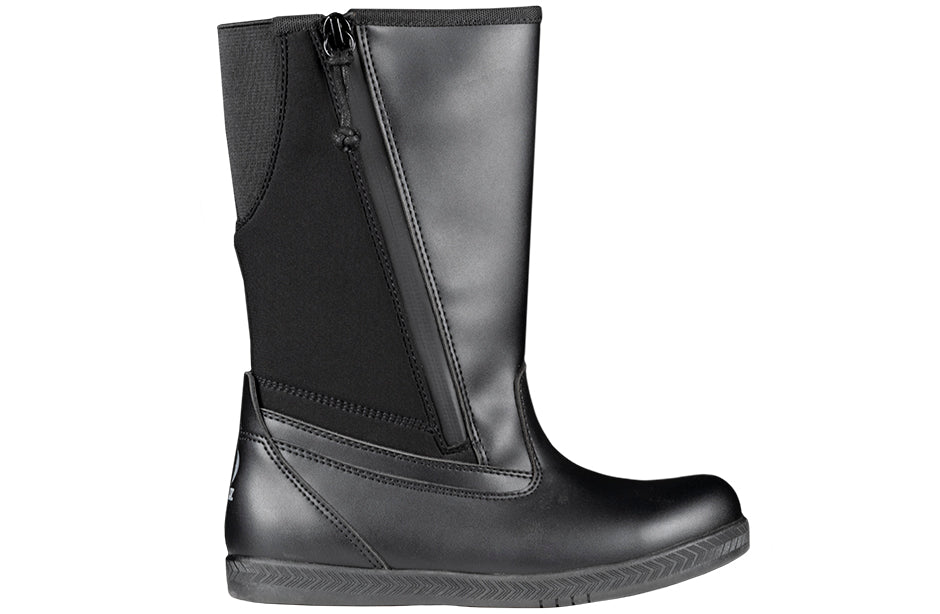Black BILLY EZ Boots with zippers for easy access, ideal for diabetics, plantar fasciitis, bunions, wide feet, and orthotic use.