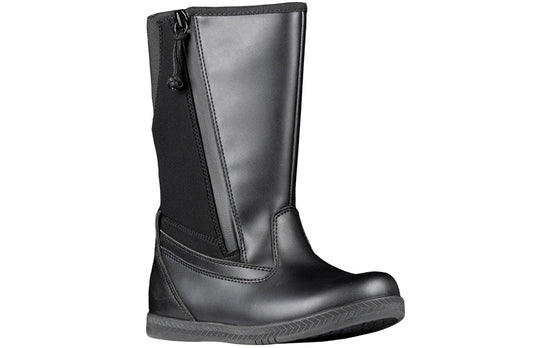 Black BILLY EZ Boots with zippers, water resistant for diabetic, plantar fasciitis, bunions, wide feet, wheelchair, and orthotic use.