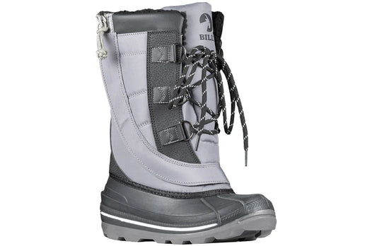 Black Grey BILLY Ice II Winter Boots for diabetes, plantar fasciitis, bunions, wide feet, wheelchair, and orthotics.