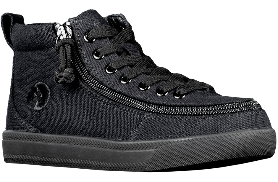 Black BILLY Classic D|R High Tops for diabetes, plantar fasciitis, bunions, wide feet, orthotics, and wheelchair use.