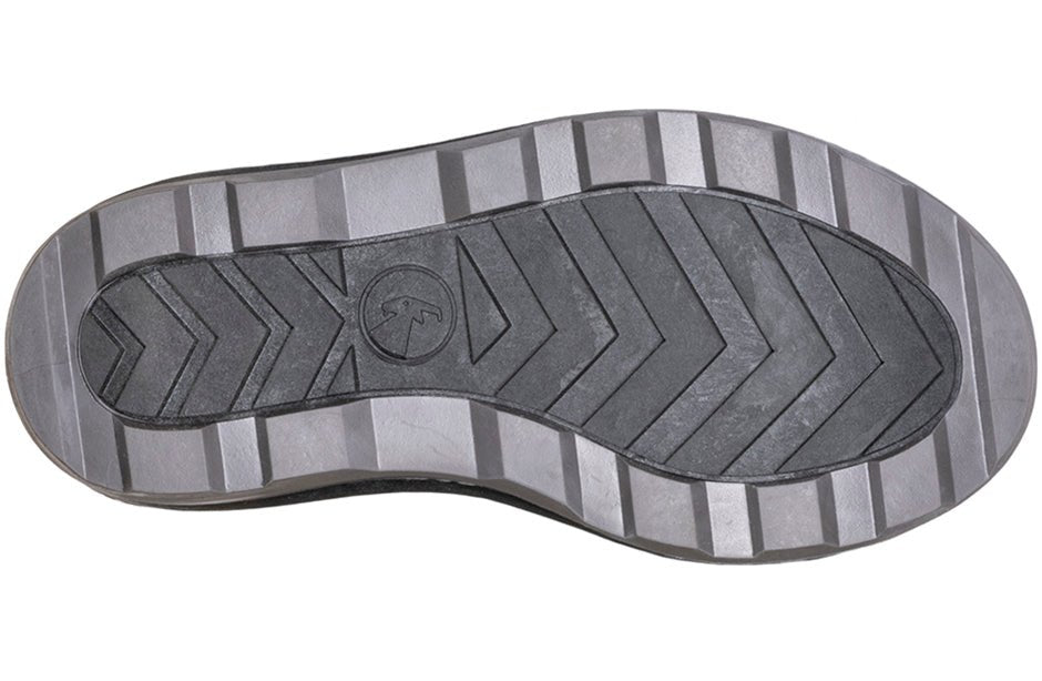 Tread pattern of BILLY Ice II Winter Boot, ideal for wide feet, diabetic needs, and orthotic use