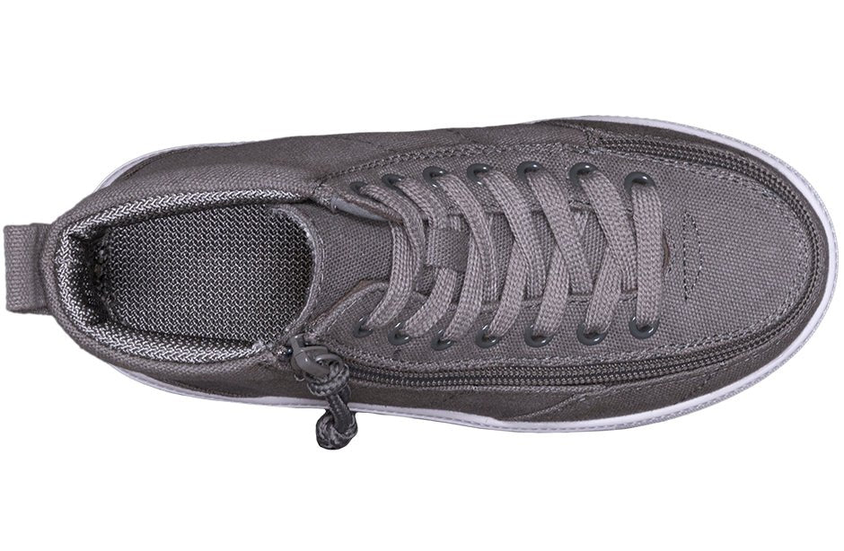 Dark Grey BILLY Classic D|R High Tops, shoes for diabetes, plantar fasciitis, bunions, wide feet, wheelchair use, and orthotics.