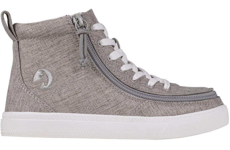 Grey Jersey BILLY Classic Lace Highs - versatile shoes for diabetes, plantar fasciitis, bunions, wide feet, orthotics.