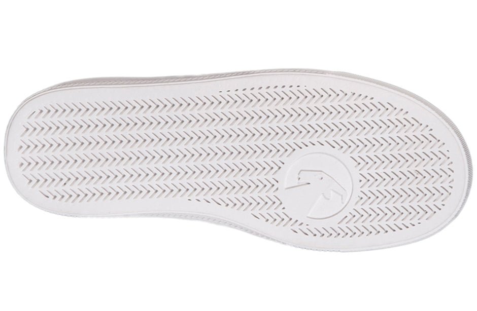 Bottom view of the rubber sole of Grey Jersey BILLY Classic Lace Highs, suitable for orthotics and wide feet.