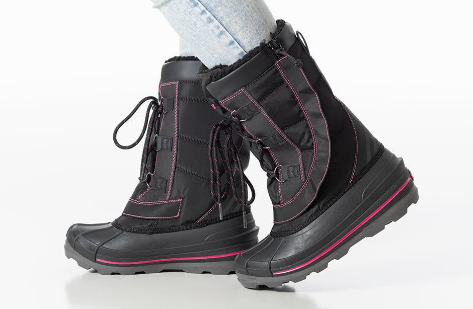 Women's Black/Pink BILLY Ice Winter Boots - BILLY Footwear® Canada