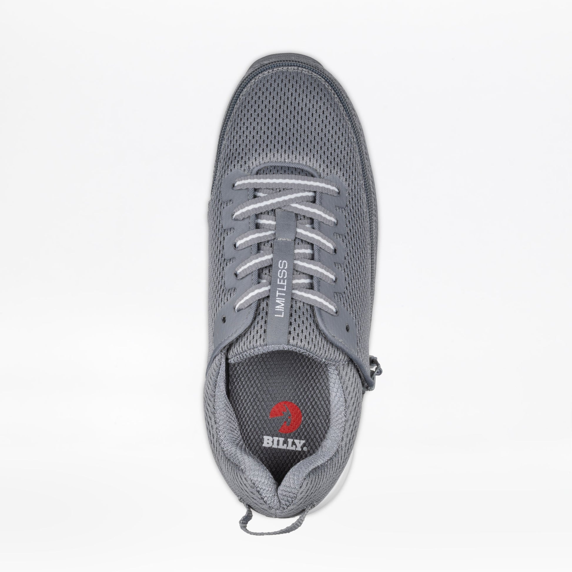Men's Charcoal BILLY Limitless shoe for diabetes, plantar fasciitis, wide feet, and orthotics, enhancing comfort and independence.