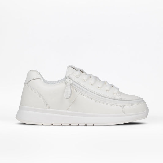 Women's White Leather BILLY Comfort Plush