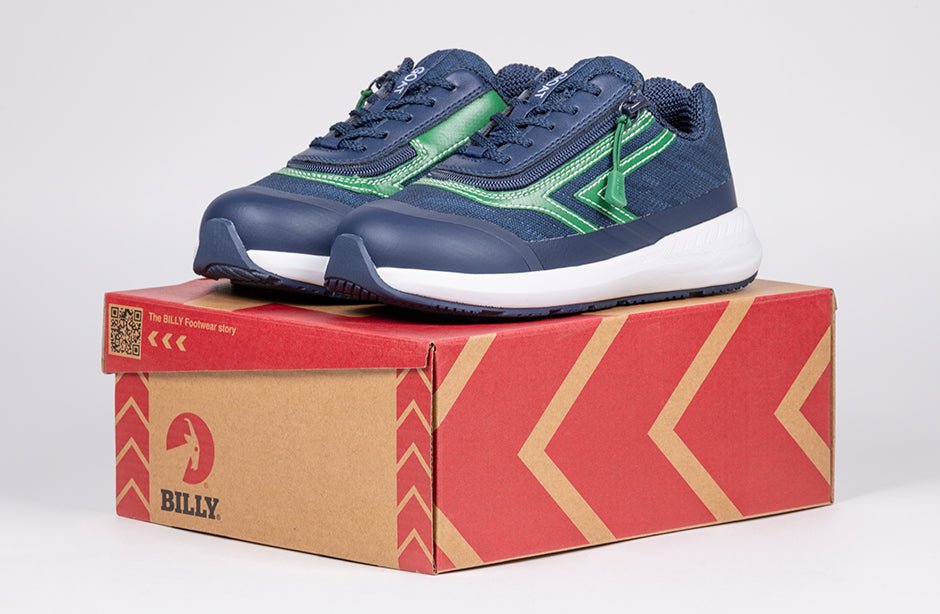 Navy/Green BILLY Goat AFO-Friendly Shoes - BILLY Footwear® Canada