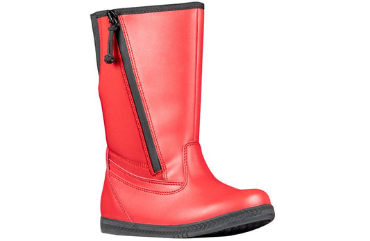 BILLY EZ Women's Red Boots – Water Resistant & Easy-On