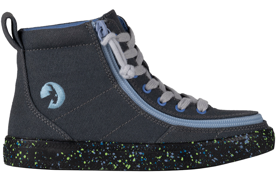 Charcoal/Blue Speckle BILLY Classic Lace High Tops