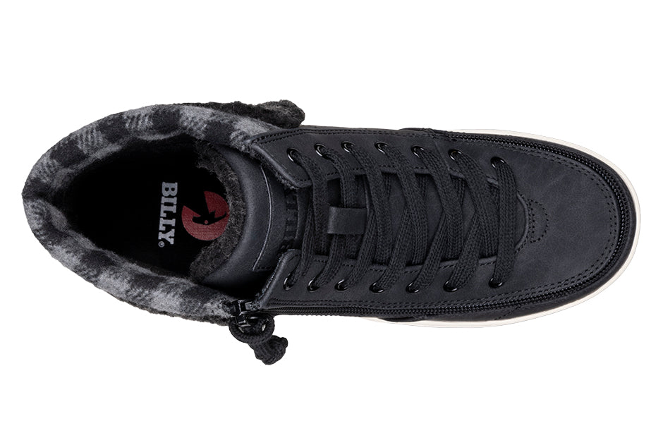 Women's Black/Charcoal BILLY Cuffs, shoes for diabetes, plantar fasciitis, bunions, wide feet, wheelchair use, and orthotics.