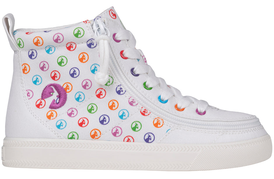 Rainbow Polka BILLY Classic Lace High Tops