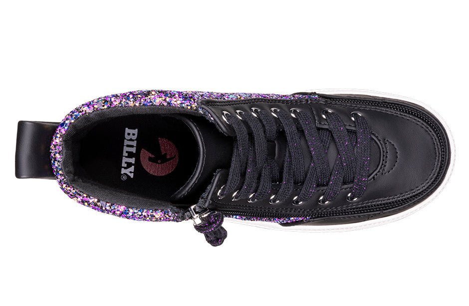 Black Fuchsia Glitz BILLY Classic Lace High Tops - BILLY Footwear® Canada