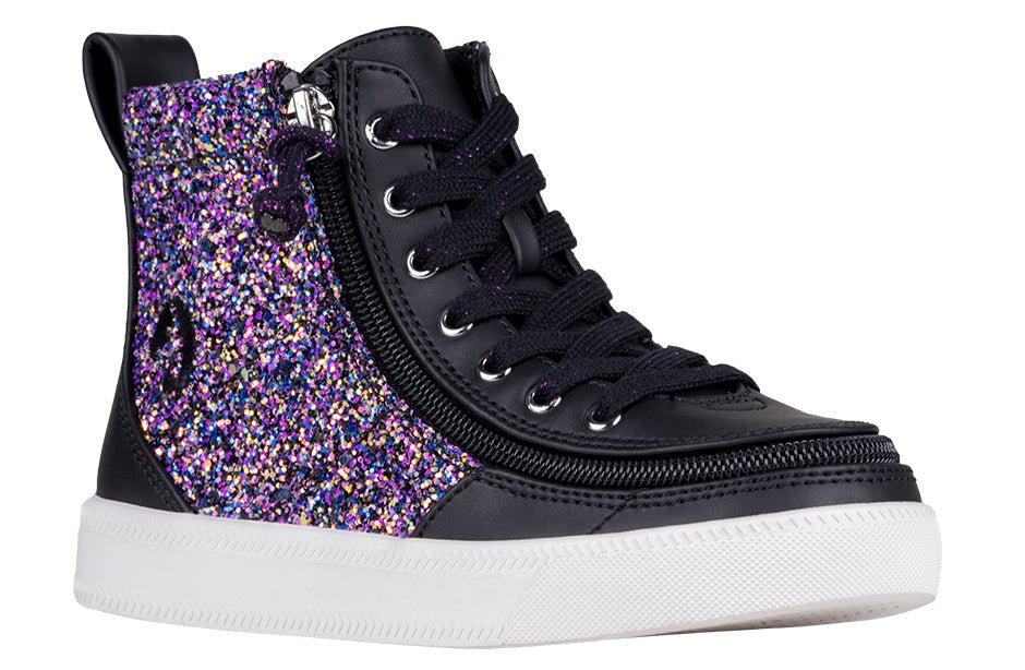 Black Fuchsia Glitz BILLY Classic Lace High Tops - BILLY Footwear® Canada