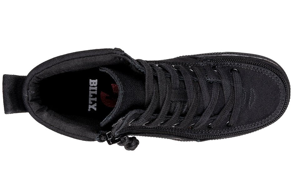 Black to the Floor Canvas BILLY Classic Lace High Tops - BILLY Footwear® Canada