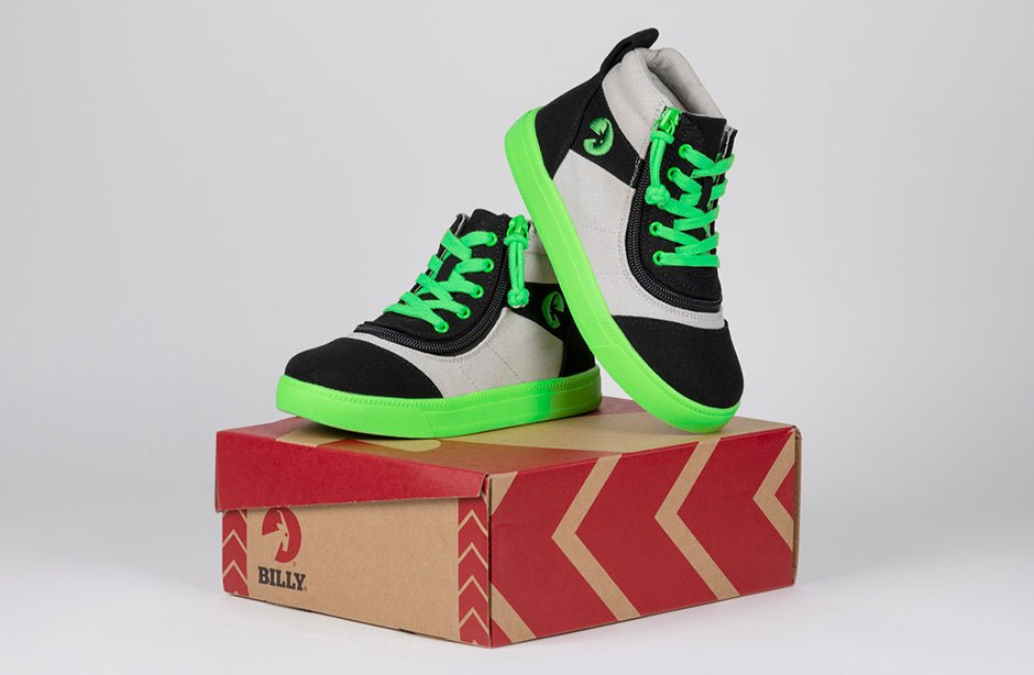 Black/Green BILLY Street Short Wrap High Tops - BILLY Footwear® Canada