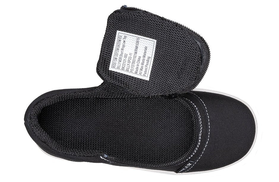 Black/White BILLY D|R Short Wrap Low Tops - BILLY Footwear® Canada