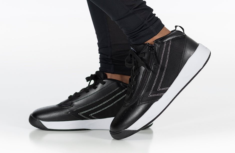 Black/White BILLY Sport Hoop Athletic Sneakers - BILLY Footwear® Canada