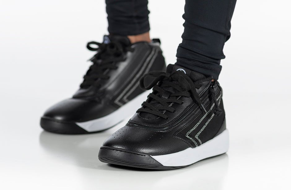 Black/White BILLY Sport Hoop Athletic Sneakers - BILLY Footwear® Canada