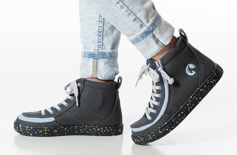 Charcoal/Blue Speckle BILLY Classic Lace High Tops - BILLY Footwear® Canada