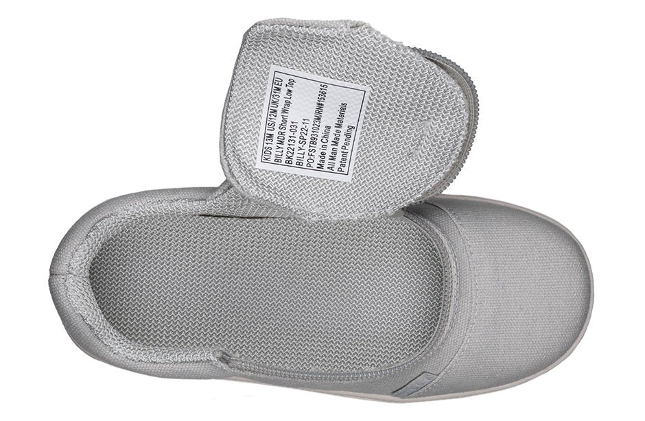 Grey BILLY D|R Short Wrap Low Tops - BILLY Footwear® Canada