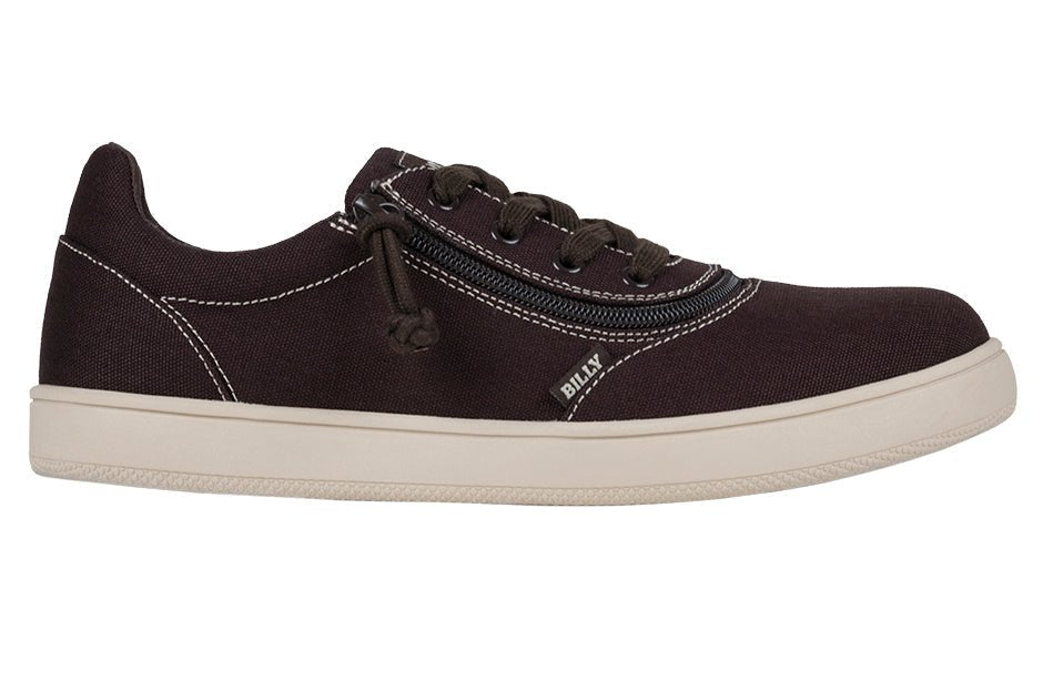 Men's Dark Brown/White Stitch BILLY Sneaker Low Tops - BILLY Footwear® Canada