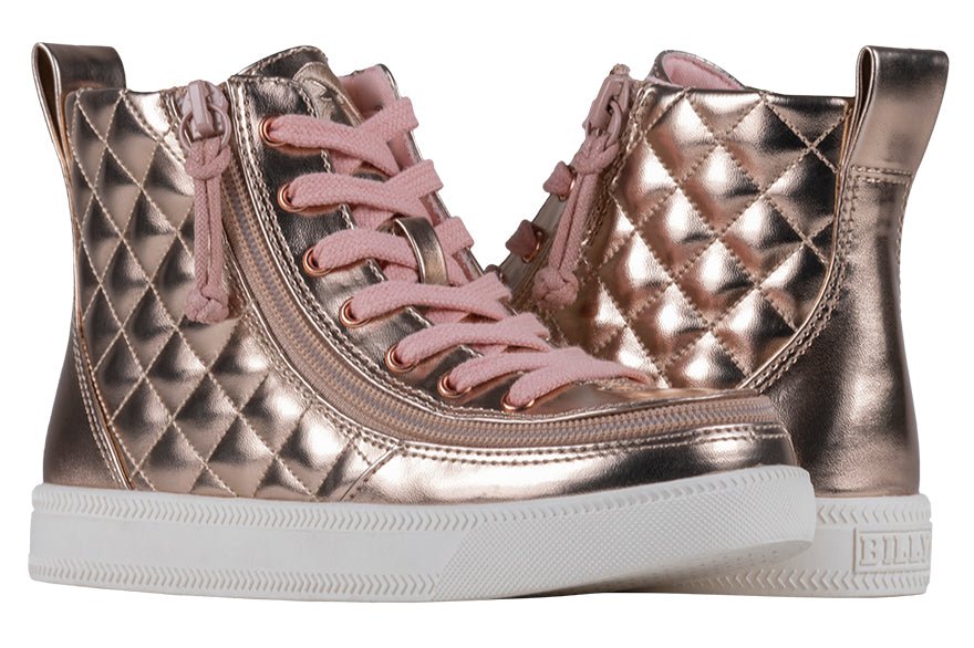 Rose Gold BILLY Quilt High Tops - BILLY Footwear® Canada
