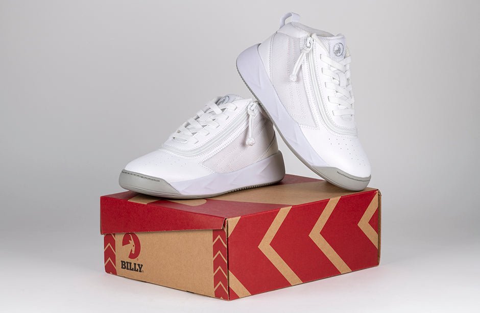 White BILLY Sport Hoop Athletic Sneakers - BILLY Footwear® Canada