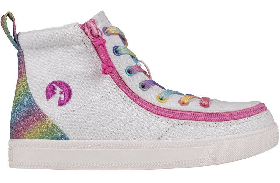 White Rainbow BILLY Classic Lace Highs - BILLY Footwear® Canada