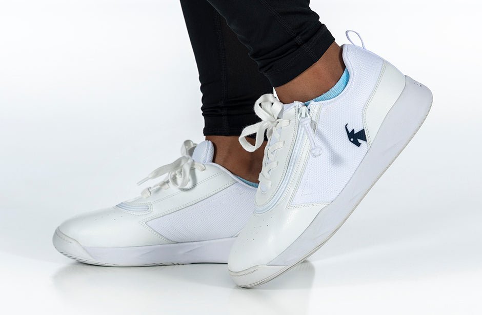 White/Navy BILLY Sport Court Athletic Sneakers - BILLY Footwear® Canada