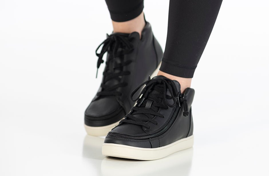 Women's Black BILLY Sneaker Lace Mid Tops - BILLY Footwear® Canada