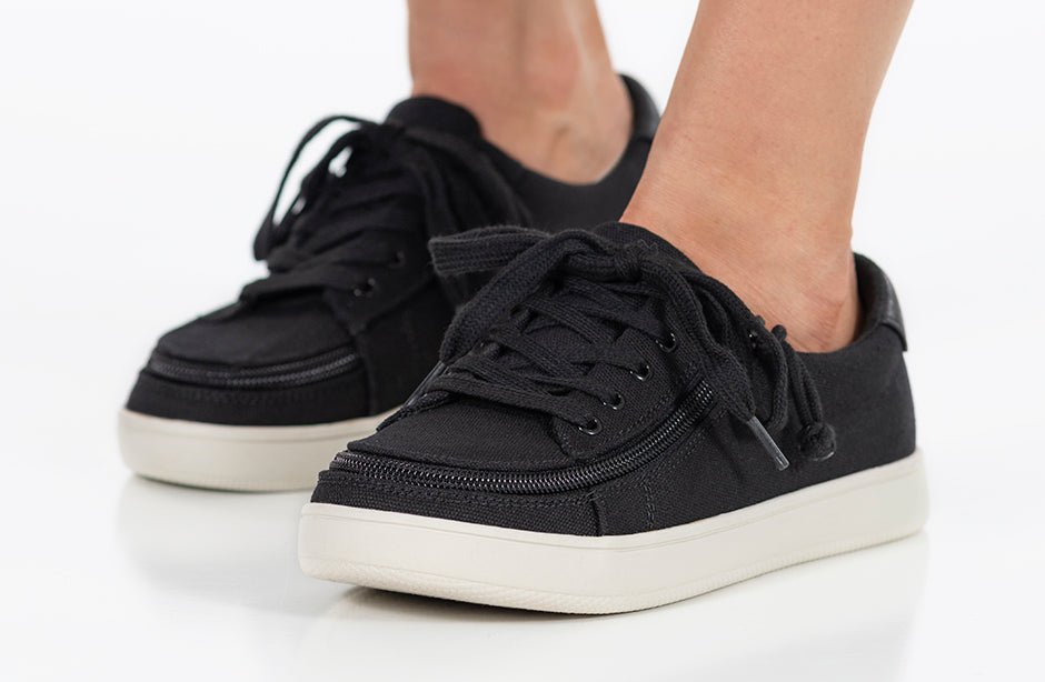 Women's Black Canvas BILLY Sneaker Low Tops - BILLY Footwear® Canada
