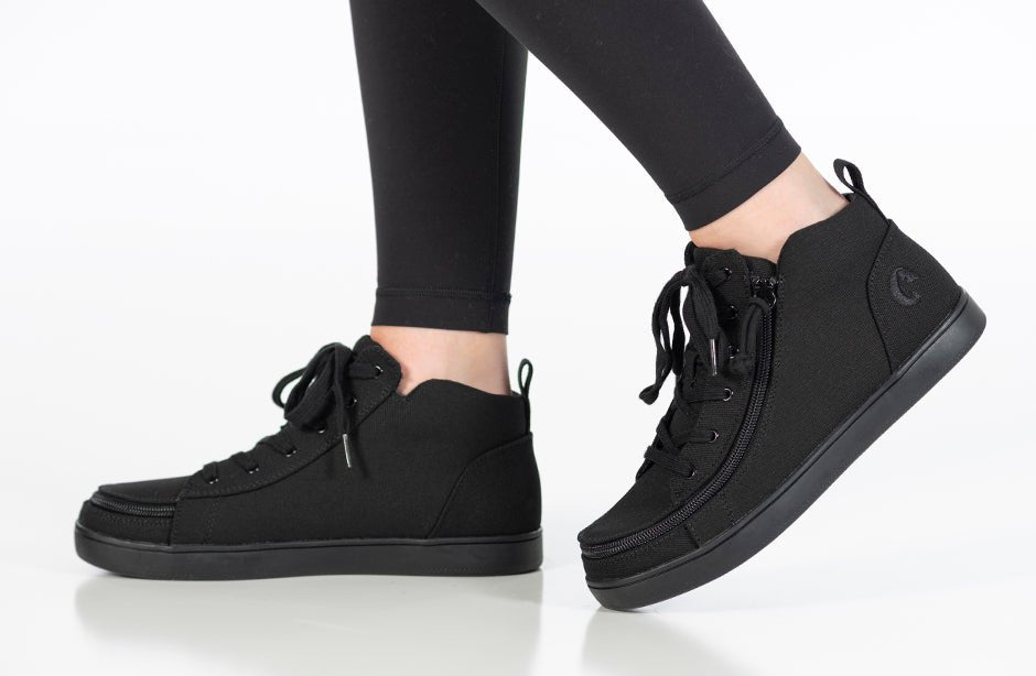Women's Black to the Floor BILLY Sneaker Lace Mid Tops - BILLY Footwear® Canada